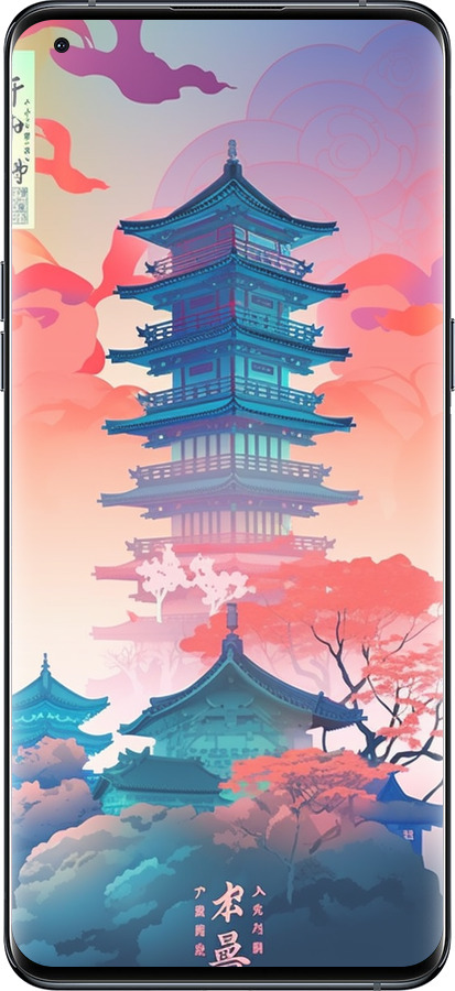 Силиконовый чехол Япония монастырь для Oppo Find X5 Pro - 5590u-2603 изображение 