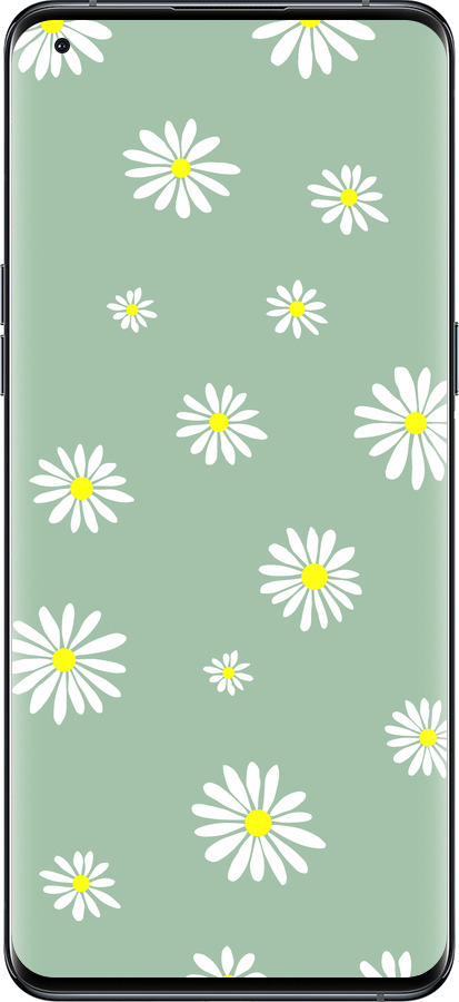 Силиконовый чехол Ромашки v4 для Oppo Find X5 Pro - 5603u-2603 изображение 