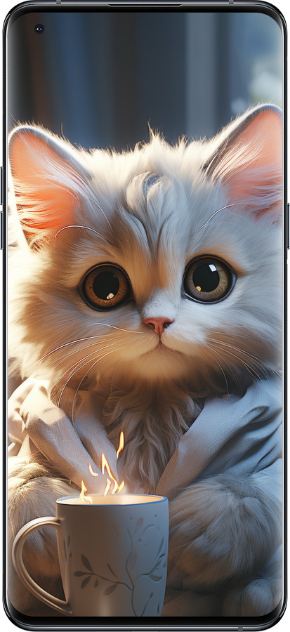 Силиконовый чехол White cat для Oppo Find X5 Pro - 5646u-2603 изображение 