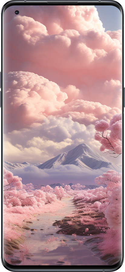 Силиконовый чехол Розовые облака для Oppo Find X5 Pro - 5660u-2603 изображение 