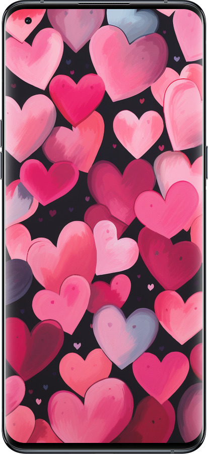 Силіконовий чехол Сердечка 4 для Oppo Find X5 Pro - 5662u-2603 изображение 