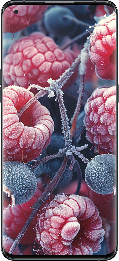 Силиконовый чехол Морозные ягоды для Oppo Find X5 Pro - 6033u-2603 изображение 