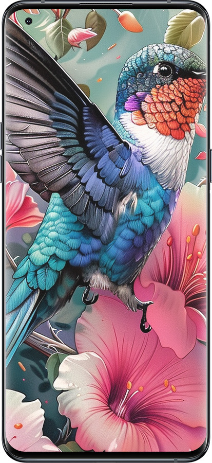 Силиконовый чехол Сказочная колибри для Oppo Find X5 Pro - 6051u-2603 изображение 