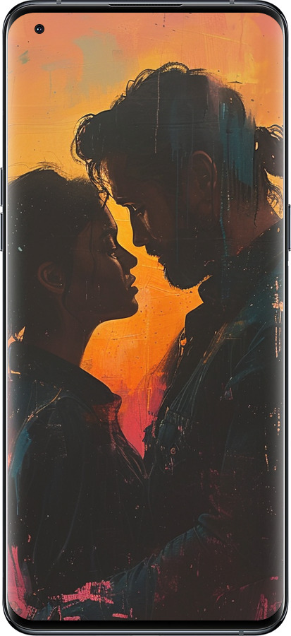 Силиконовый чехол Любовь на полотне для Oppo Find X5 Pro - 6067u-2603 изображение 