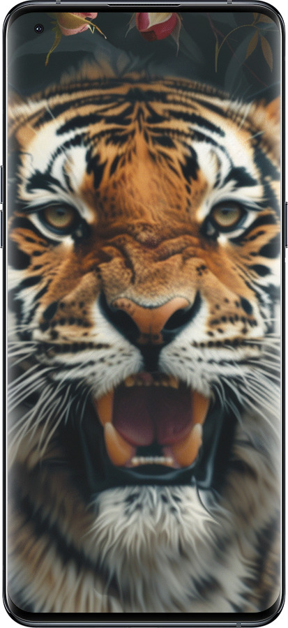 Силиконовый чехол Тигровое величие для Oppo Find X5 Pro - 6080u-2603 изображение 