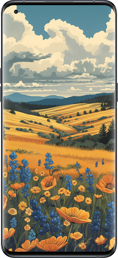 Силіконовий чехол Українське поле для Oppo Find X5 Pro - 6082u-2603 изображение 