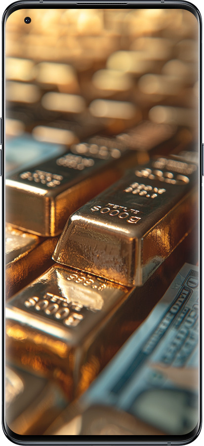 Силиконовый чехол Сияние золота для Oppo Find X5 Pro - 6104u-2603 изображение 