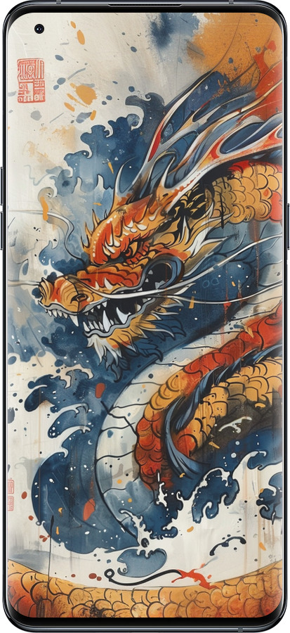 Силиконовый чехол Ярость дракона для Oppo Find X5 Pro - 6112u-2603 изображение 