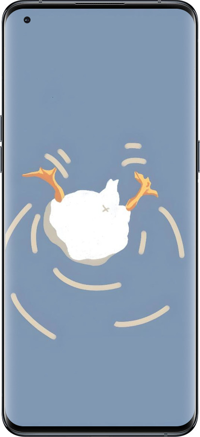 Силиконовый чехол Гусь ныряет для Oppo Find X5 Pro - 6275u-2603 изображение 