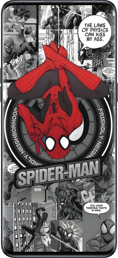 Силиконовый чехол Человек паук для Oppo Find X5 Pro - 6279u-2603 изображение 