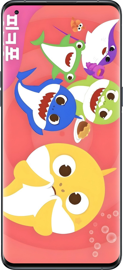 Силиконовый чехол Бейби Шаркс для Oppo Find X5 Pro - 6305u-2603 изображение 