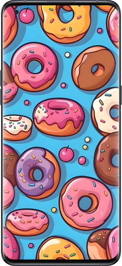 Силиконовый чехол Пончики для Oppo Find X5 Pro - 6318u-2603 изображение 