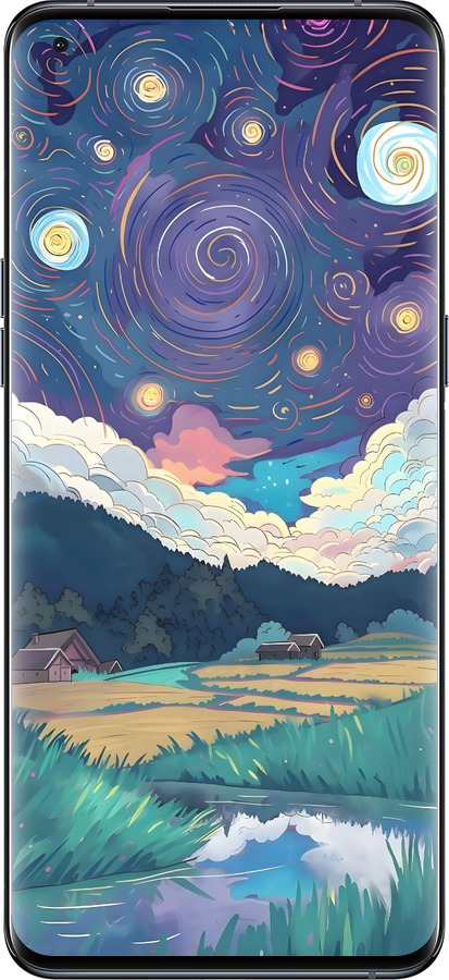 Силиконовый чехол Креативный арт для Oppo Find X5 Pro - 6322u-2603 изображение 