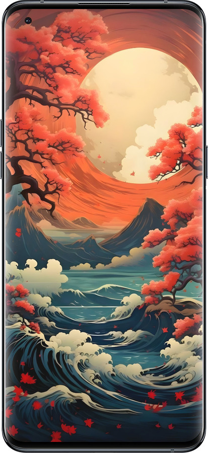 Силиконовый чехол Природа японии для Oppo Find X5 Pro - 6327u-2603 изображение 