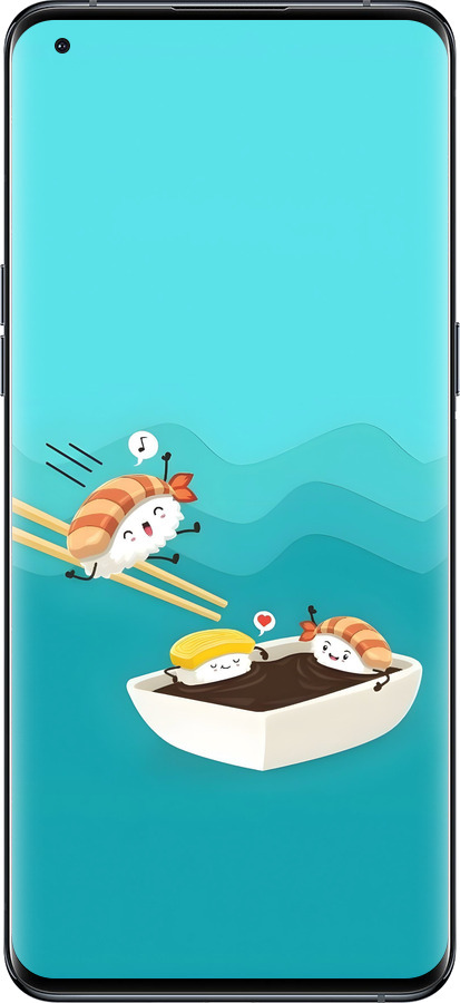 Силиконовый чехол Суши для Oppo Find X5 Pro - 6354u-2603 изображение 