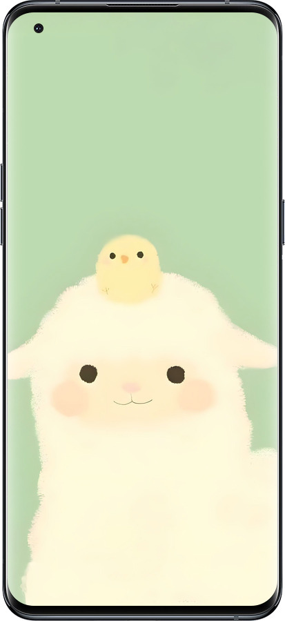 Силиконовый чехол Барашек и ципленок для Oppo Find X5 Pro - 6369u-2603 изображение 