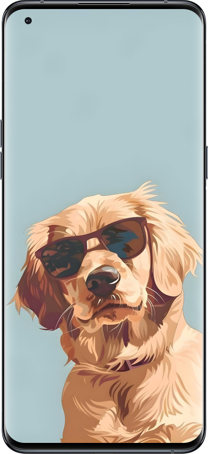 Силиконовый чехол Пес в очках для Oppo Find X5 Pro - 6381u-2603 изображение 