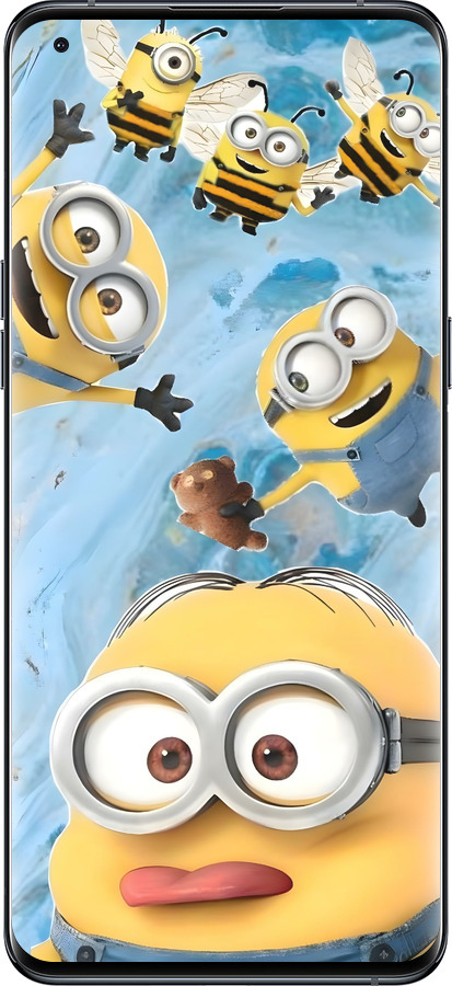 Силиконовый чехол Миньоны для Oppo Find X5 Pro - 6386u-2603 изображение 