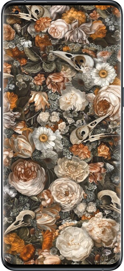 Силиконовый чехол В стиле барокко-мрачный для Oppo Find X5 Pro - 6404u-2603 изображение 