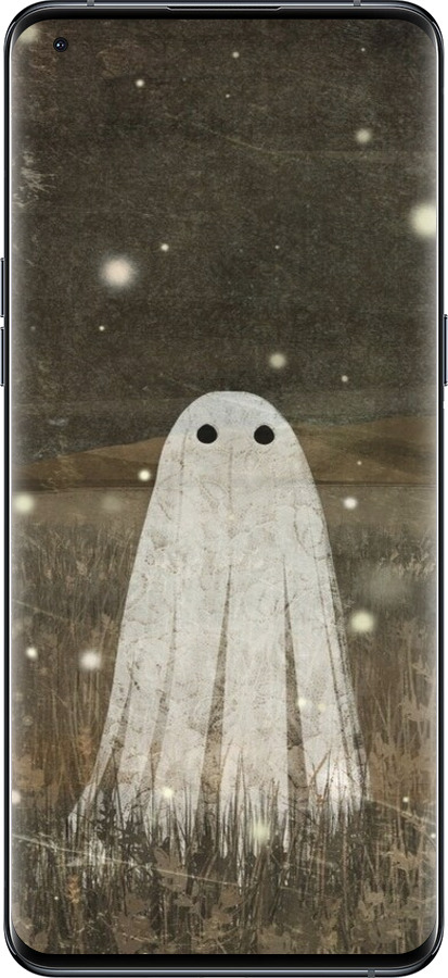 Силиконовый чехол Привидение и светлячки для Oppo Find X5 Pro - 6406u-2603 изображение 