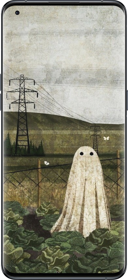 Силіконовий чехол Ілюстрація привид у капусті для Oppo Find X5 Pro - 6440u-2603 изображение 