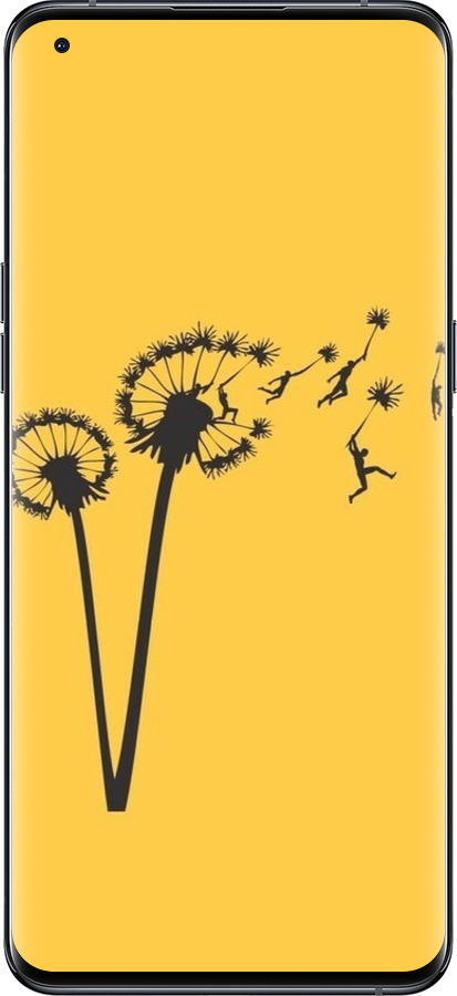 Силиконовый чехол Минимализм одуванчики для Oppo Find X5 Pro - 6449u-2603 изображение 