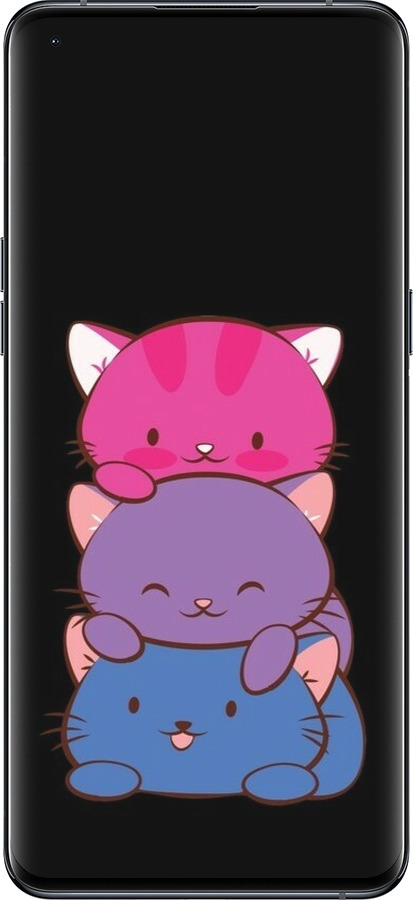 Силиконовый чехол Милые кошки для Oppo Find X5 Pro - 6518u-2603 изображение 