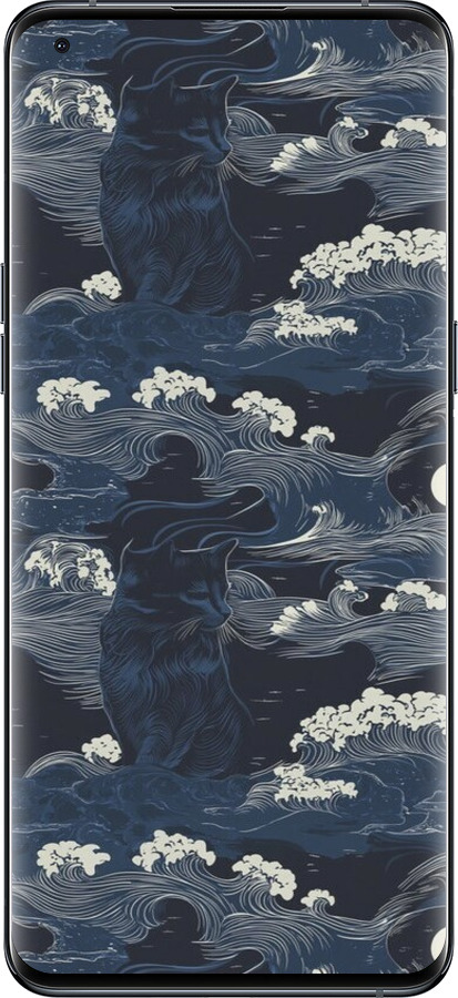 Силиконовый чехол Морская тематика в стиле арт-деко для Oppo Find X5 Pro - 6520u-2603 изображение 