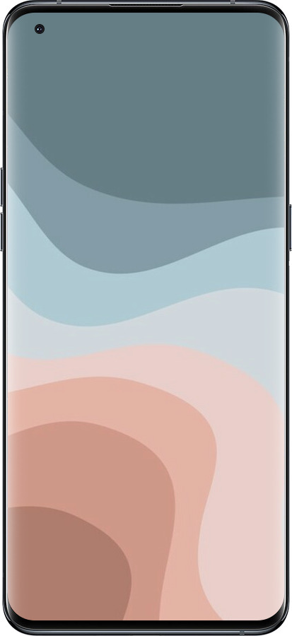 Силиконовый чехол С синими и розовыми волнами в стиле ретро для Oppo Find X5 Pro - 6532u-2603 изображение 