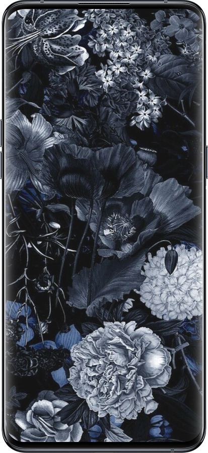 Силиконовый чехол Абстрактный цветочный рисунок в синих тонах для Oppo Find X5 Pro - 6539u-2603 изображение 