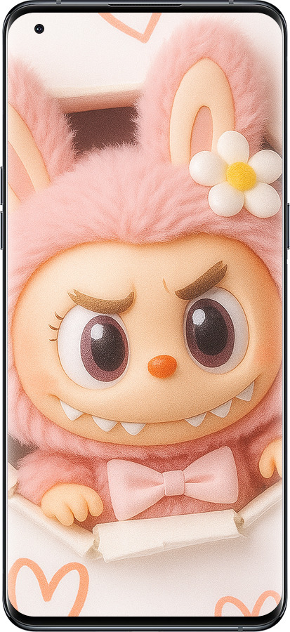 Силиконовый чехол Лабубу 2 для Oppo Find X5 Pro - 6710u-2603 изображение 