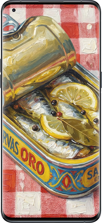 Силиконовый чехол Vintage Sardine Tin Phone для Oppo Find X5 Pro - 6772u-2603 изображение 