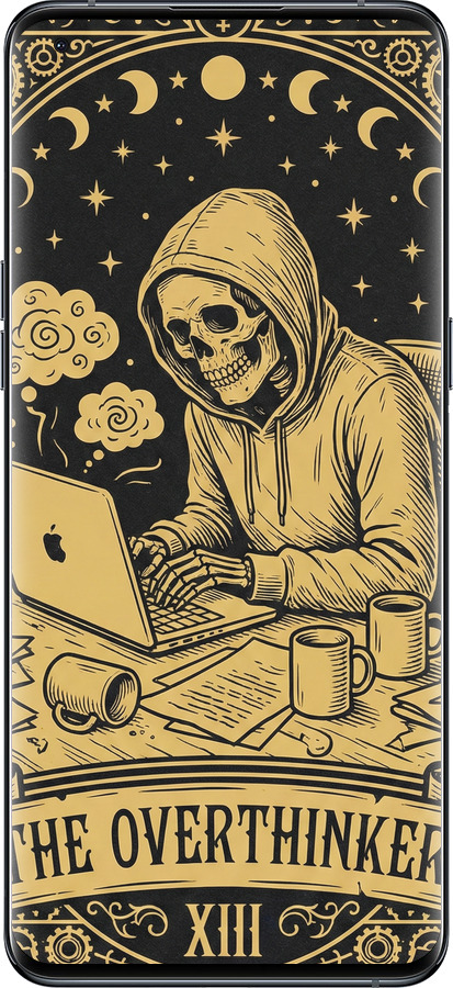 Силиконовый чехол The Overthinker для Oppo Find X5 Pro - 6774u-2603 изображение 