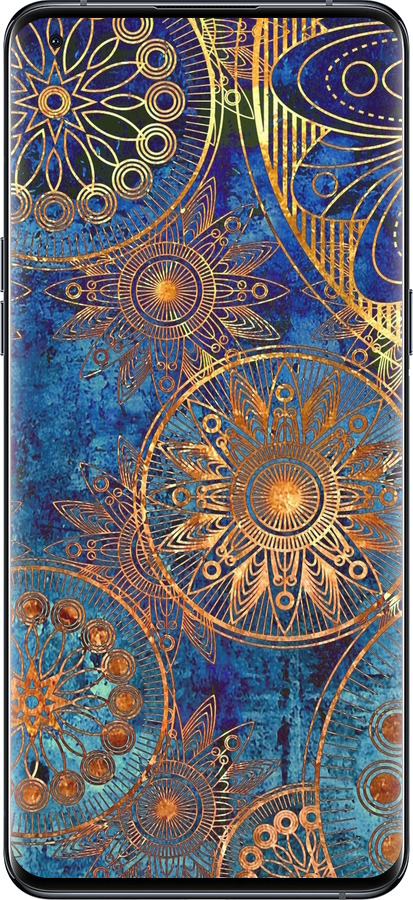 Силіконовий чехол Золотий візерунок для Oppo Find X5 Pro - 678u-2603 изображение 