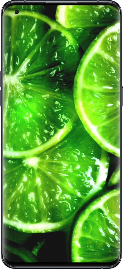 Силиконовый чехол Зелёные дольки лимона для Oppo Find X5 Pro - 852u-2603 изображение 