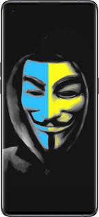 Силиконовый чехол Украинский анонимус для Oppo Find X5 - 1062u-2602 изображение 