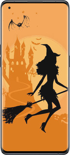 Силиконовый чехол Ведьма на метле для Oppo Find X5 - 1184u-2602 изображение 