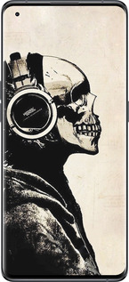 Силиконовый чехол Скелет-меломан v2 для Oppo Find X5 - 1200u-2602 изображение 