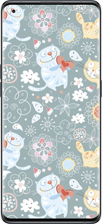 Силіконовий чехол Кошенята v3 для Oppo Find X5 - 1223u-2602 изображение 