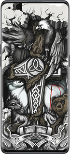 Силиконовый чехол Тату Викинг для Oppo Find X5 - 4098u-2602 изображение 