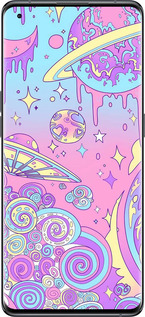 Силиконовый чехол Розовая галактика для Oppo Find X5 - 4146u-2602 изображение 