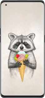 Силиконовый чехол Енотик с мороженым для Oppo Find X5 - 4602u-2602 изображение 
