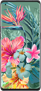 Силиконовый чехол Тропические цветы v1 для Oppo Find X5 - 4667u-2602 изображение 