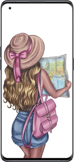 Силіконовий чехол Дівчина з картою для Oppo Find X5 - 4704u-2602 изображение 