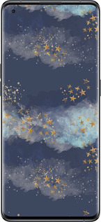 Силиконовый чехол Ночь золотые звезды для Oppo Find X5 - 5421u-2602 изображение 