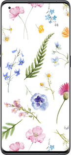 Силіконовий чехол Квітковий фон v2 для Oppo Find X5 - 5472u-2602 изображение 