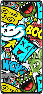 Силиконовый чехол Стикеры v4 для Oppo Find X5 - 5508u-2602 изображение 