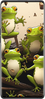 Силіконовий чехол Жабки для Oppo Find X5 - 5656u-2602 изображение 