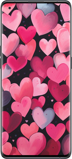 Силиконовый чехол Сердечки 4 для Oppo Find X5 - 5662u-2602 изображение 