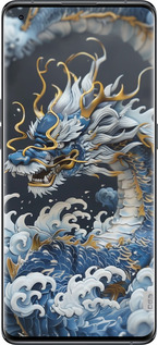 Силиконовый чехол Водяной дракон для Oppo Find X5 - 6113u-2602 изображение 